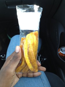 Plantain chips! One of my favorite snacks! (Hi! ChubbyDija here. They are also the cause of her expanding thighs...)