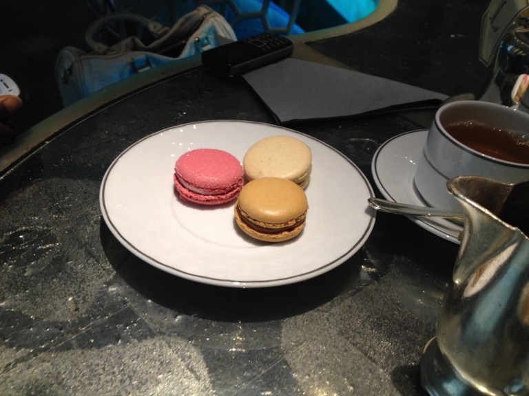 Strawberry mint, Vanilla and Salted Caramel macarons 