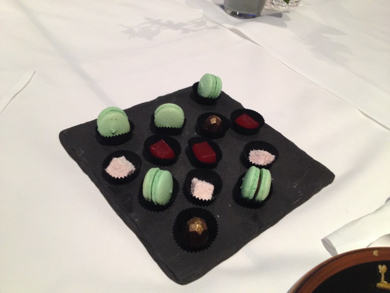 Macarons, chocolate, marshmallows and jelly