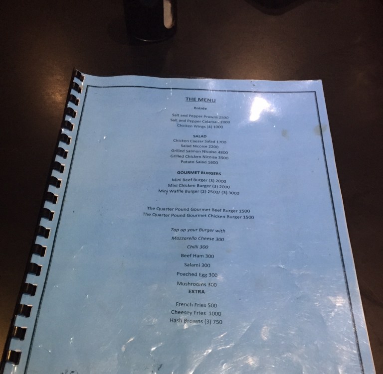 The menu. I'll leave you to make your own opinions about its looks.