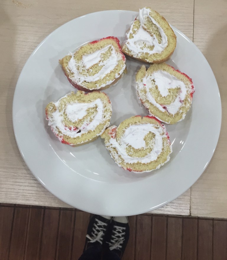 Swiss roll. Someone else made this during the class. Bonus dessert.